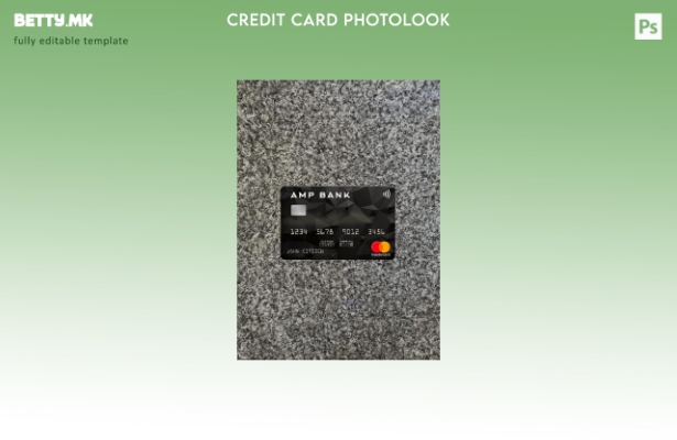 Модерен стил Австралија AMP банка мастер картички photolook преден шаблон